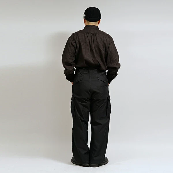 ARMY CARGO PANT BLACK BACK SATIN - Image 13