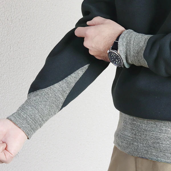 ATHLETIC SWEAT SHIRT / SPECIAL HEAVY WEIGHT FLEECE / JET NAVY × GRAINED CHARCOAL GRAY - Image 6
