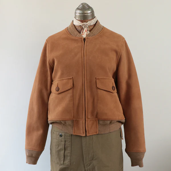 AVIATION JACKET SHEEP SUEDE / BROWN - Image 2