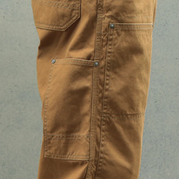 BAKERSFIELD TROUSERS / VINTAGE STYLE SELVEDGE DUCK / YELLOW BROWN - Image 7