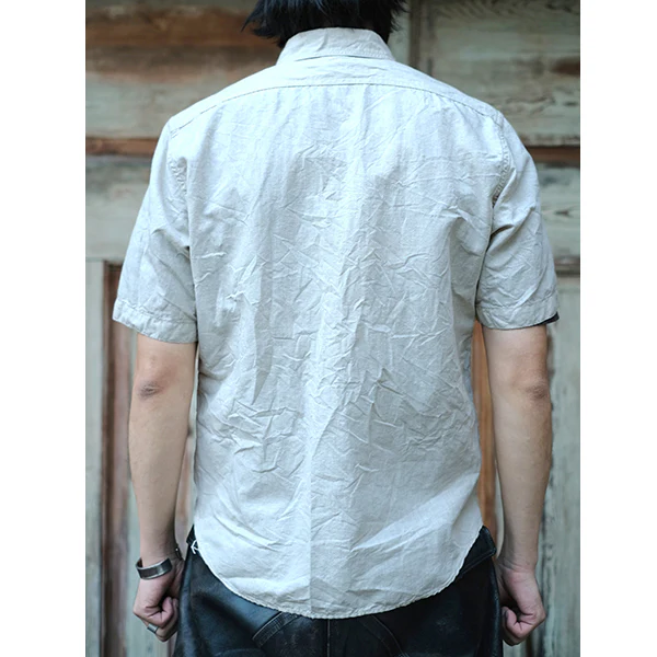 BIG BERTHA S/S SHIRT / 5.5oz COTTON × LINEN CHAMBRAY - Image 3