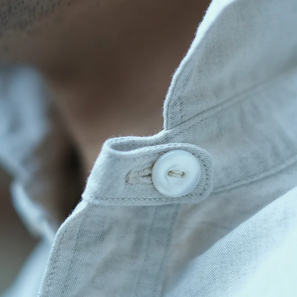 BIG BERTHA S/S SHIRT / 5.5oz COTTON × LINEN CHAMBRAY - Image 4