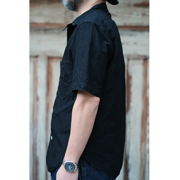 BIG BERTHA S/S SHIRT / 5.5oz COTTON × LINEN CHAMBRAY - Image 9