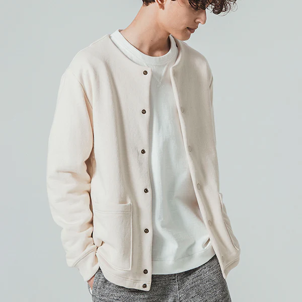 SALE / BIG LOOP COLLARLESS JACKET - Image 8