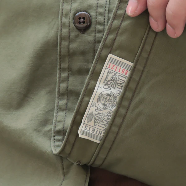 BLYSTONE MECHANIC SHIRT / MAL ORD / LIGHT KHAKI OLIVE - Image 11