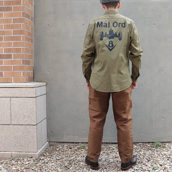 BLYSTONE MECHANIC SHIRT / MAL ORD / LIGHT KHAKI OLIVE - Image 5