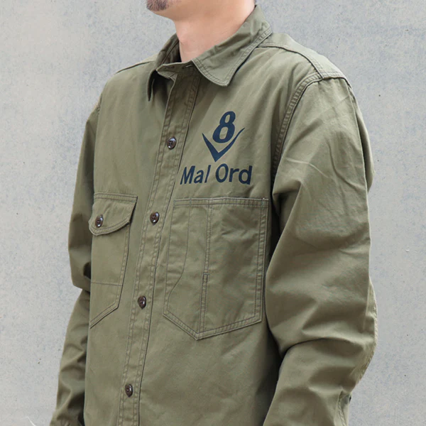 BLYSTONE MECHANIC SHIRT / MAL ORD / LIGHT KHAKI OLIVE - Image 6