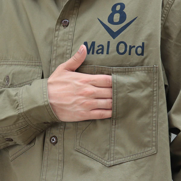 BLYSTONE MECHANIC SHIRT / MAL ORD / LIGHT KHAKI OLIVE - Image 8