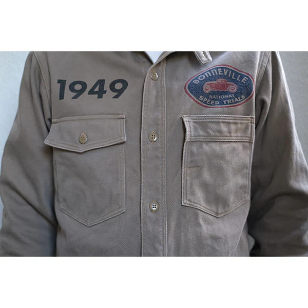 GEMSA WORK SHIRT /BONNEVILLE OFFICIAL FUELING STATION / MESA GRAY - Image 4