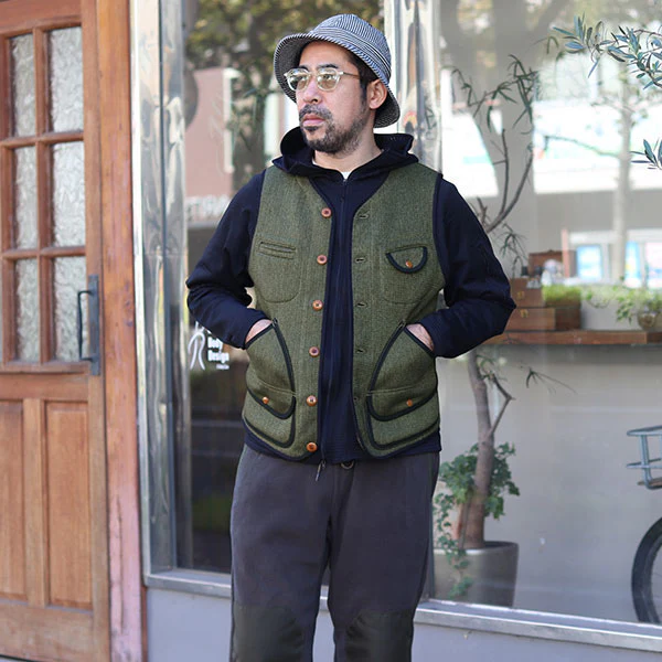 BRIDGEPORT / OUTDOOR STYLE HUNTING VEST / OLIVE GRAIN - Image 13