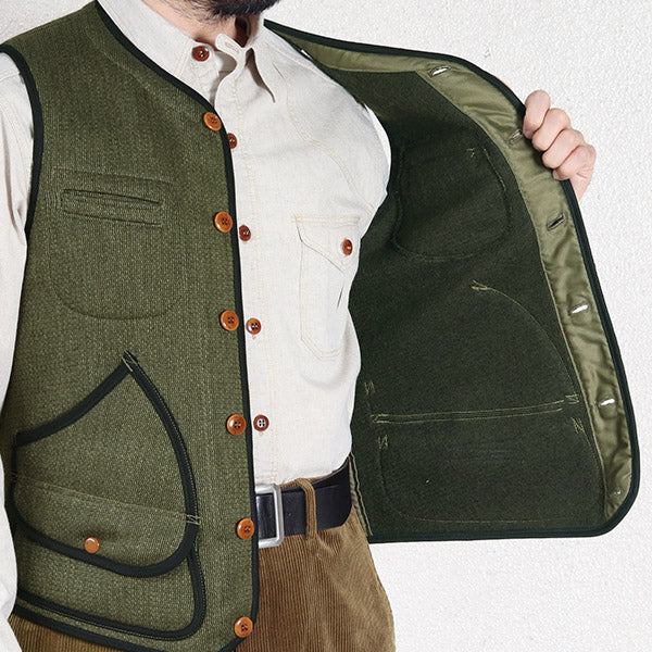 BRIDGEPORT / OUTDOOR STYLE HUNTING VEST / OLIVE GRAIN - Image 7