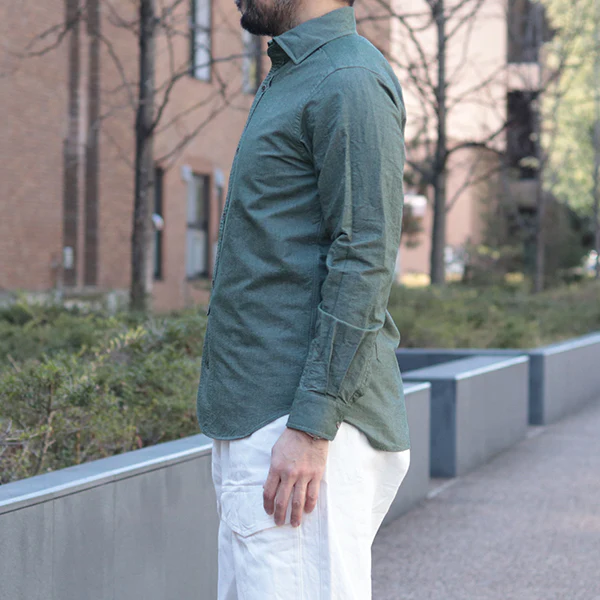 BRITISH OFFICERS SHIRT/ 2026SS MODEL / GREEN - Image 2