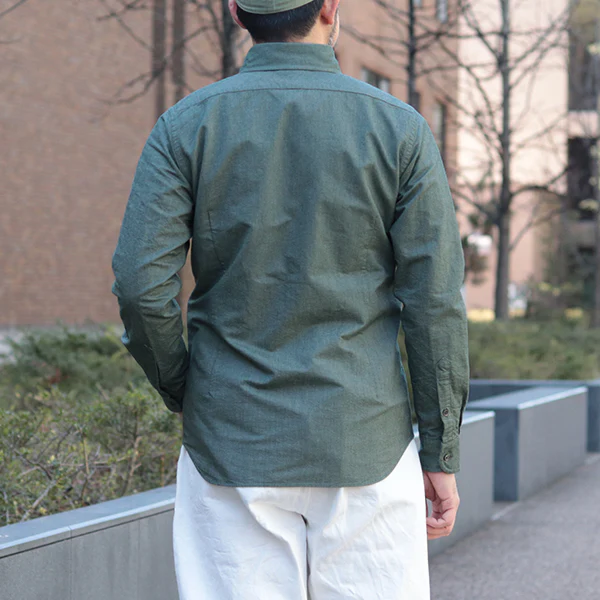 BRITISH OFFICERS SHIRT/ 2026SS MODEL / GREEN - Image 3