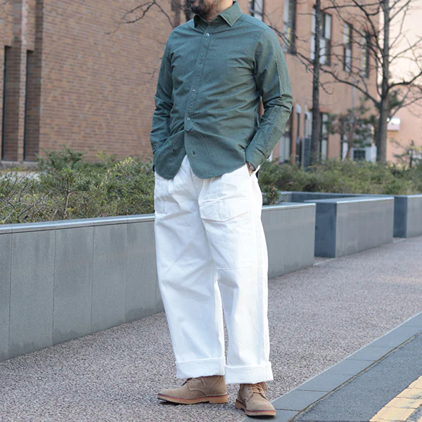 BRITISH OFFICERS SHIRT/ 2026SS MODEL / GREEN - Image 4