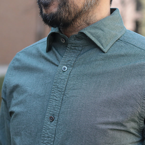 BRITISH OFFICERS SHIRT/ 2026SS MODEL / GREEN - Image 6