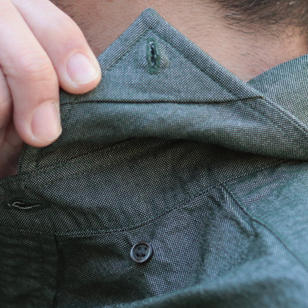 BRITISH OFFICERS SHIRT/ 2026SS MODEL / GREEN - Image 9