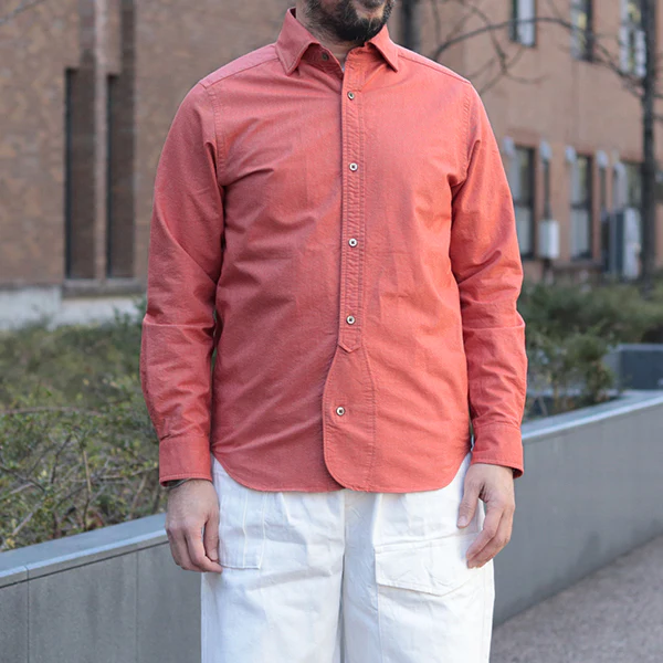 BRITISH OFFICERS SHIRT/ 2026SS MODEL / ORANGE - Image 2