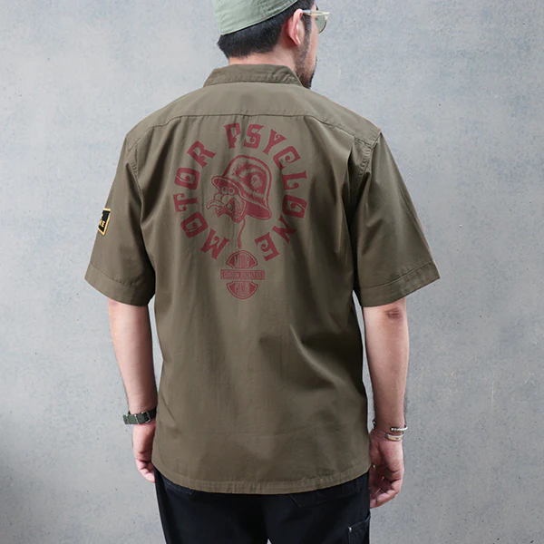 BRUCIE S/S SHIRT / BUCKET HEAD / DARK OLIVE