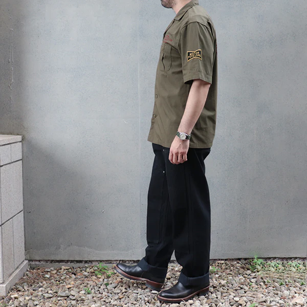 BRUCIE S/S SHIRT / BUCKET HEAD / DARK OLIVE - Image 4