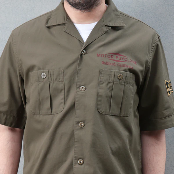 BRUCIE S/S SHIRT / BUCKET HEAD / DARK OLIVE - Image 5