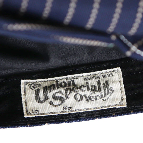 CASSADY 4 PANELS CAP / 1910 - 1920s STYLE CAP / INDIGO WABASH STRIPE - Image 7