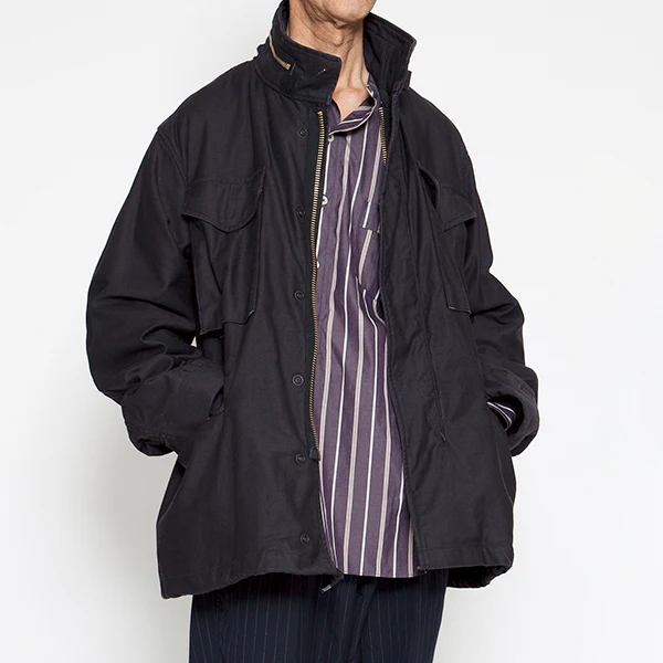 M-65 FIELD JACKET / LIGHT BACK SATIN / BLACK - Image 8