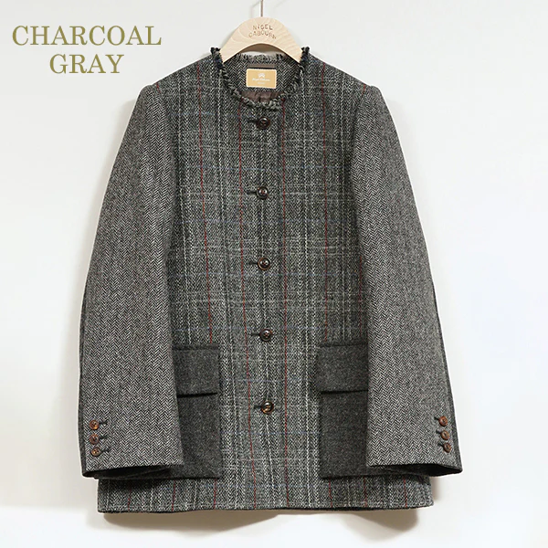COLLARLESS JACKET BRITISH TWEED - Image 5