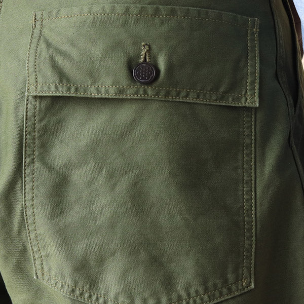 COMBAT UTILITY TROUSERS / (SIZE: W30-W36) / MILITARY BACK SATIN / OLIVE GREEN - Image 7