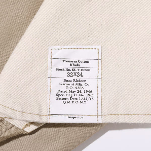 EARLY MILITARY CHINOS 1945 MODEL / BEIGE - Image 16
