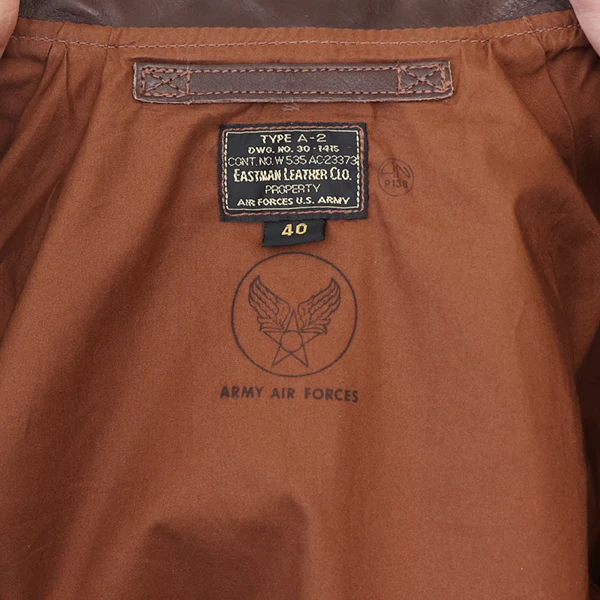 TYPE A-2 / EASTMAN MODEL / HORSEHIDE / SEAL BROWN / MADE IN UK / FLIGHT JACKET - Image 9