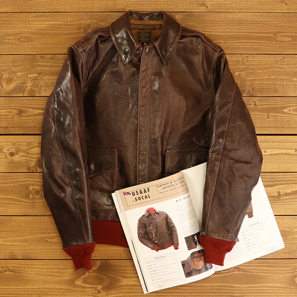 TYPE A-2 / .50CAL COLLECTION VINTAGE FINISH / HORSE HIDE / SEAL BROWN / MADE IN UK / FLIGHT JACKET - Image 13