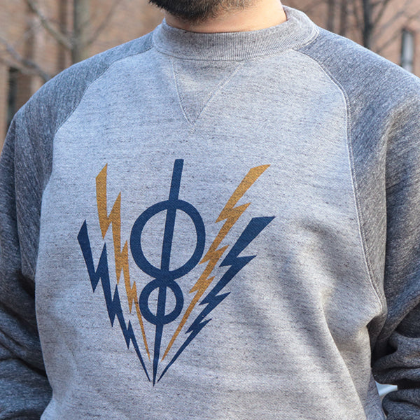 FREEDOM SLEEVE DOUBLE V SWEAT SHIRT <br>HARPER HOT IRONS V8 / SPECIAL HEAVY WEIGHT FLEECE / MIX GRAY × GRAINED CHARCOAL GRAY - Image 5