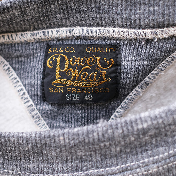 FREEDOM SLEEVE DOUBLE V SWEAT SHIRT <br>HARPER HOT IRONS V8 / SPECIAL HEAVY WEIGHT FLEECE / MIX GRAY × GRAINED CHARCOAL GRAY - Image 8