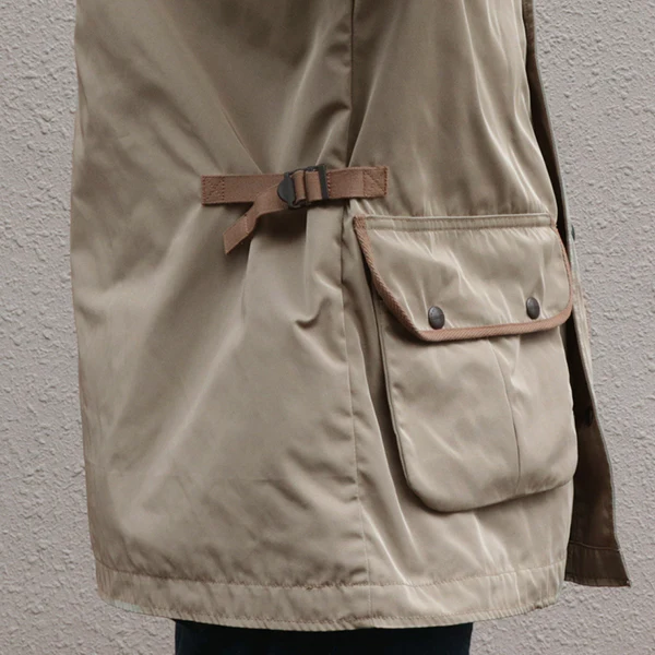 GALE HUNTER COAT / HIGH DENSITY ESTER GABARDINE / BEIGE KHAKI - Image 11