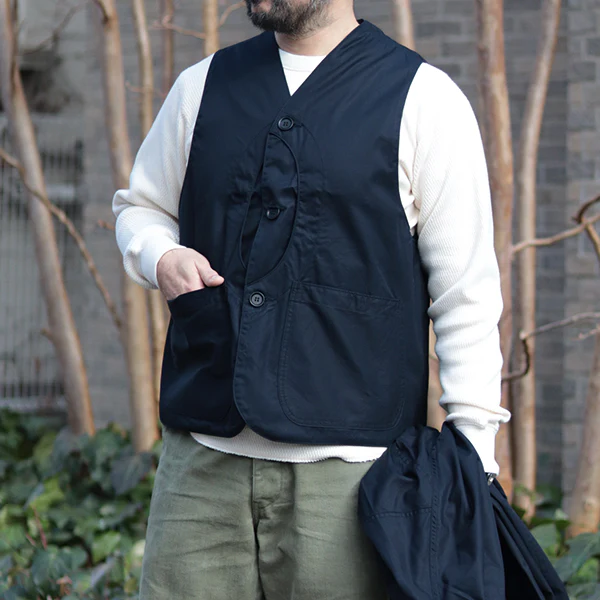 GAME VEST / HIGH DENSITY COTTON GABARDINE / MIDNIGHT NAVY