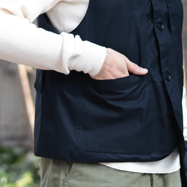 GAME VEST / HIGH DENSITY COTTON GABARDINE / MIDNIGHT NAVY - Image 10