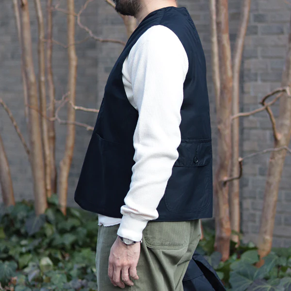 GAME VEST / HIGH DENSITY COTTON GABARDINE / MIDNIGHT NAVY - Image 2