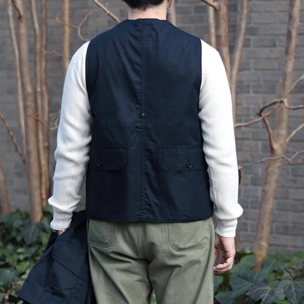 GAME VEST / HIGH DENSITY COTTON GABARDINE / MIDNIGHT NAVY - Image 3