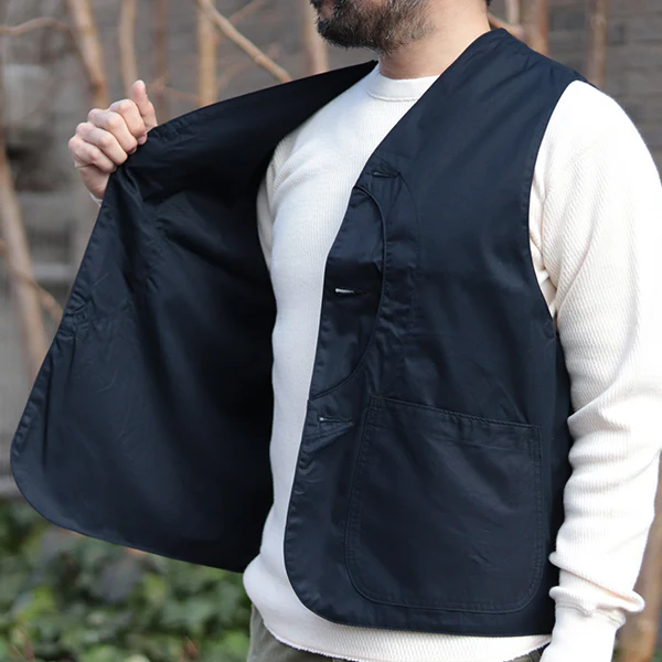 GAME VEST / HIGH DENSITY COTTON GABARDINE / MIDNIGHT NAVY - Image 8