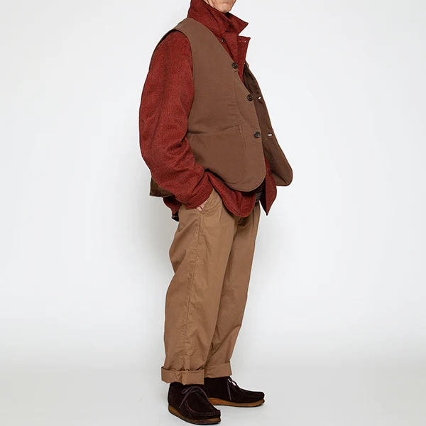 SALE / GAME VEST / HUNTING DOBBY CLOTH / BROWN - Image 10