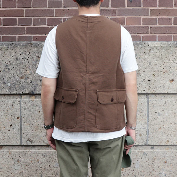SALE / GAME VEST / HUNTING DOBBY CLOTH / BROWN - Image 12