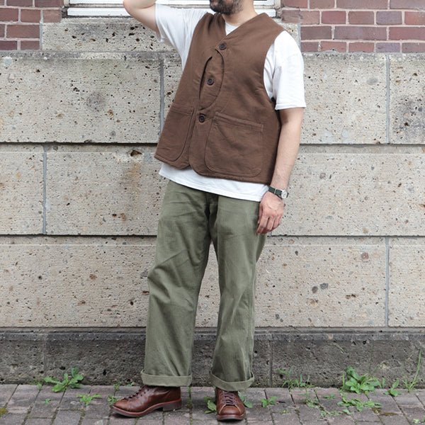 SALE / GAME VEST / HUNTING DOBBY CLOTH / BROWN - Image 13