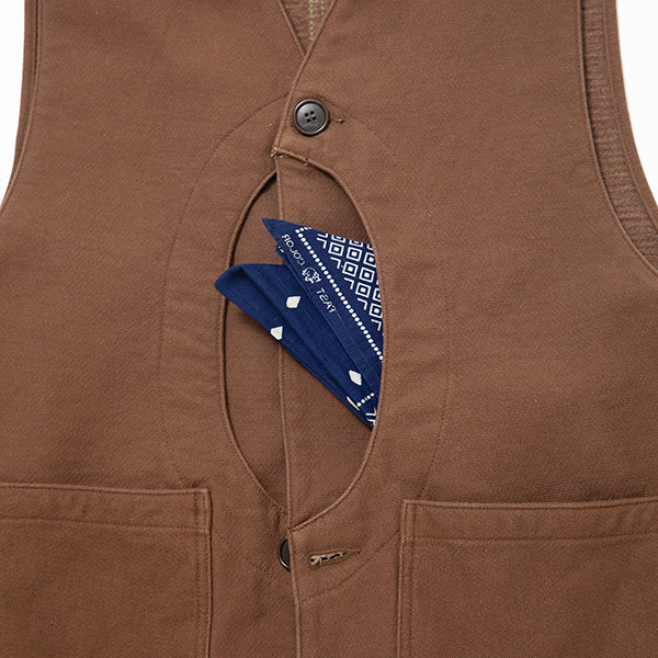 SALE / GAME VEST / HUNTING DOBBY CLOTH / BROWN - Image 6