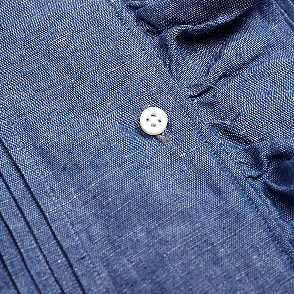GATHER COLLAR BLOUSE / COTTON LINEN - Image 10