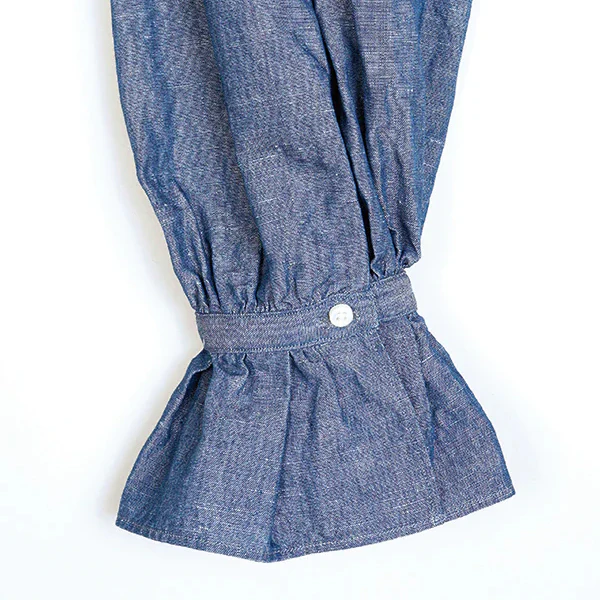 GATHER COLLAR BLOUSE / COTTON LINEN - Image 7