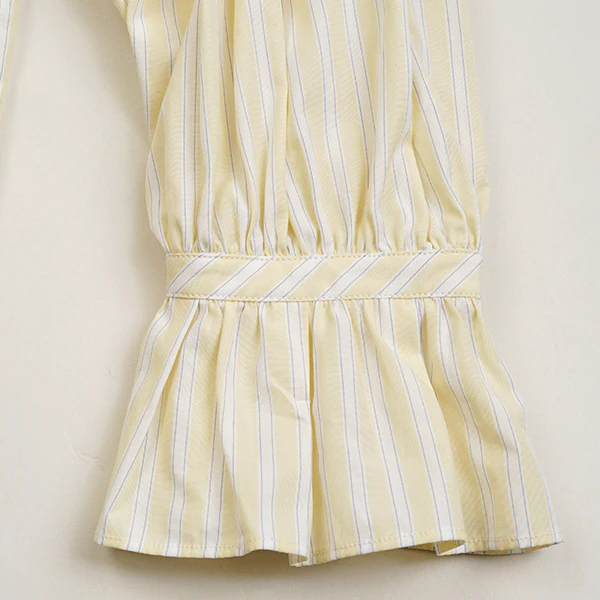 GATHER COLLAR BLOUSE STRIPE - Image 6