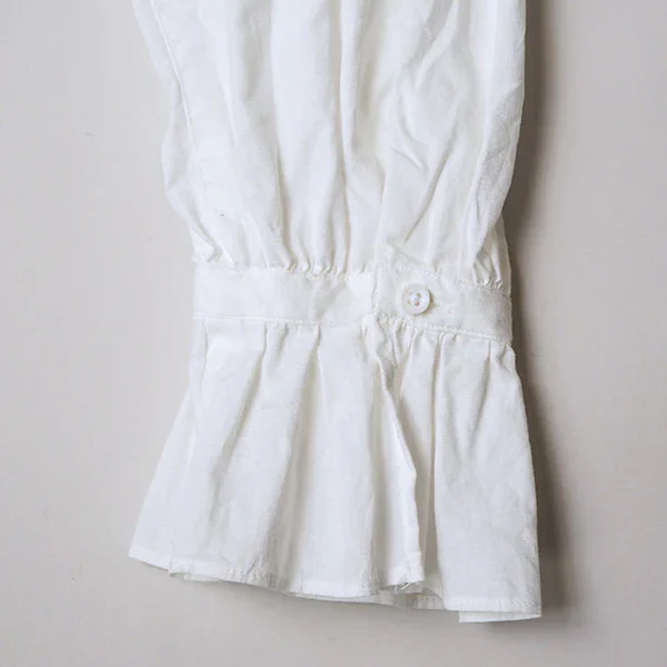 GATHER COLLAR BLOUSE / WHITE / 2026SS MODEL - Image 6