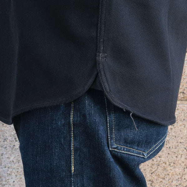 GEMSA WORK SHIRT / ORIGINAL COTTON HARD TWIST KERSEY / JET BLACK - Image 9