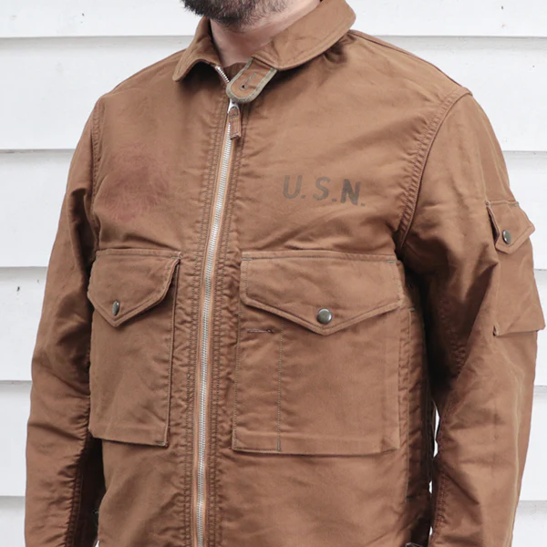 S-8 AVIATORS JACKET / GILMORE OIL CUSTOM MODEL / SEPIA BROWN - Image 12