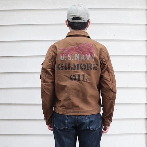 S-8 AVIATORS JACKET / GILMORE OIL CUSTOM MODEL / SEPIA BROWN - Image 5